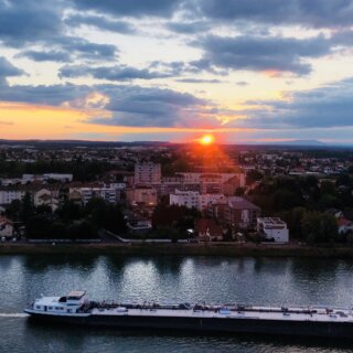 Sonnenuntergang im Silo2 in Basel