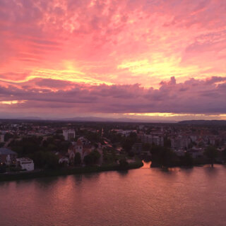 Sonnenuntergang im Silo2 Basel